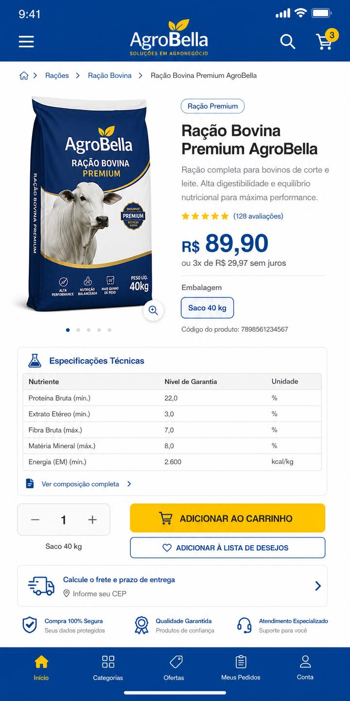Tela 2 do aplicativo AgroBella